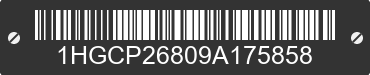 2009 HONDA Accord 1HGCP26809A175858 VIN decoded