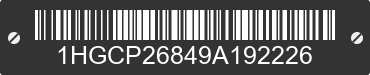2009 HONDA Accord 1HGCP26849A192226 VIN decoded