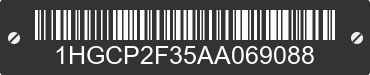 2010 HONDA Accord 1HGCP2F35AA069088 VIN decoded