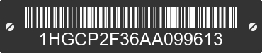 2010 HONDA Accord 1HGCP2F36AA099613 VIN decoded