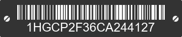 2012 HONDA Accord 1HGCP2F36CA244127 VIN decoded