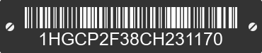 2012 HONDA Accord 1HGCP2F38CH231170 VIN decoded