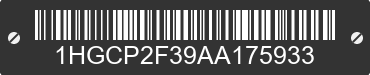 2010 HONDA Accord 1HGCP2F39AA175933 VIN decoded