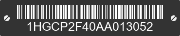 2010 HONDA Accord 1HGCP2F40AA013052 VIN decoded