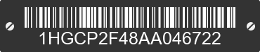 2010 HONDA Accord 1HGCP2F48AA046722 VIN decoded