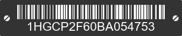 2011 HONDA Accord 1HGCP2F60BA054753 VIN decoded