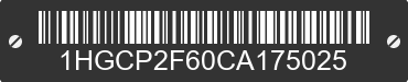 2012 HONDA Accord 1HGCP2F60CA175025 VIN decoded