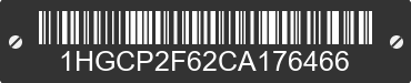 2012 HONDA Accord 1HGCP2F62CA176466 VIN decoded