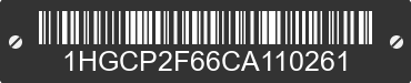 2012 HONDA Accord 1HGCP2F66CA110261 VIN decoded