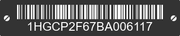 2011 HONDA Accord 1HGCP2F67BA006117 VIN decoded