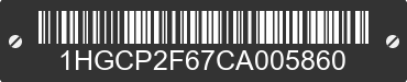 2012 HONDA Accord 1HGCP2F67CA005860 VIN decoded
