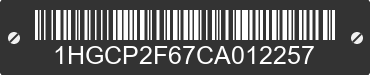 2012 HONDA Accord 1HGCP2F67CA012257 VIN decoded