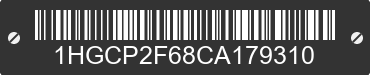 2012 HONDA Accord 1HGCP2F68CA179310 VIN decoded