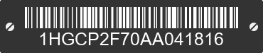 2010 HONDA Accord 1HGCP2F70AA041816 VIN decoded