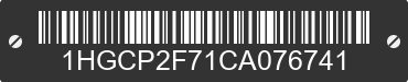 2012 HONDA Accord 1HGCP2F71CA076741 VIN decoded