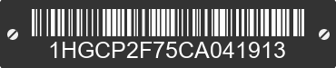 2012 HONDA Accord 1HGCP2F75CA041913 VIN decoded