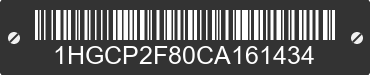 2012 HONDA Accord 1HGCP2F80CA161434 VIN decoded