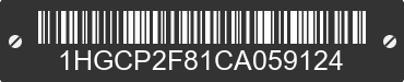 2012 HONDA Accord 1HGCP2F81CA059124 VIN decoded