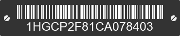 2012 HONDA Accord 1HGCP2F81CA078403 VIN decoded