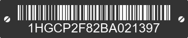 2011 HONDA Accord 1HGCP2F82BA021397 VIN decoded