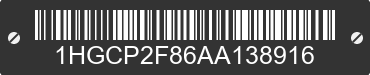 2010 HONDA Accord 1HGCP2F86AA138916 VIN decoded