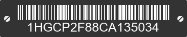 2012 HONDA Accord 1HGCP2F88CA135034 VIN decoded