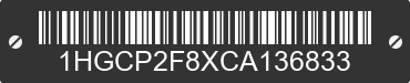 2012 HONDA Accord 1HGCP2F8XCA136833 VIN decoded