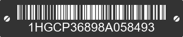 2008 HONDA Accord 1HGCP36898A058493 VIN decoded