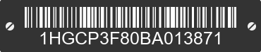 2011 HONDA Accord 1HGCP3F80BA013871 VIN decoded