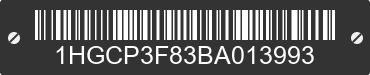 2011 HONDA Accord 1HGCP3F83BA013993 VIN decoded