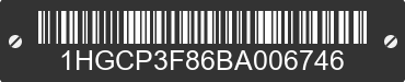 2011 HONDA Accord 1HGCP3F86BA006746 VIN decoded