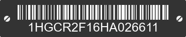 2017 HONDA Accord 1HGCR2F16HA026611 VIN decoded