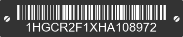 2017 HONDA Accord 1HGCR2F1XHA108972 VIN decoded