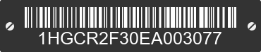2014 HONDA Accord 1HGCR2F30EA003077 VIN decoded