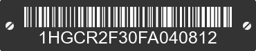 2015 HONDA Accord 1HGCR2F30FA040812 VIN decoded