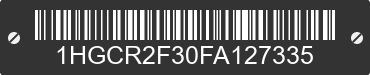 2015 HONDA Accord 1HGCR2F30FA127335 VIN decoded