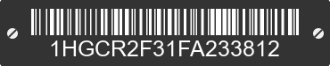 2015 HONDA Accord 1HGCR2F31FA233812 VIN decoded