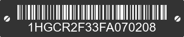 2015 HONDA Accord 1HGCR2F33FA070208 VIN decoded