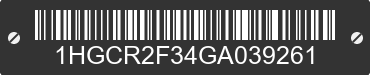 2016 HONDA Accord 1HGCR2F34GA039261 VIN decoded