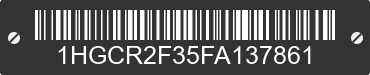 2015 HONDA Accord 1HGCR2F35FA137861 VIN decoded