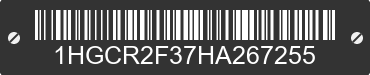2017 HONDA Accord 1HGCR2F37HA267255 VIN decoded