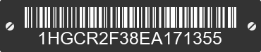 2014 HONDA Accord 1HGCR2F38EA171355 VIN decoded