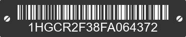 2015 HONDA Accord 1HGCR2F38FA064372 VIN decoded