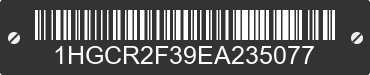 2014 HONDA Accord 1HGCR2F39EA235077 VIN decoded