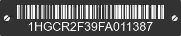 2015 HONDA Accord 1HGCR2F39FA011387 VIN decoded