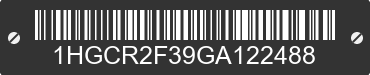 2016 HONDA Accord 1HGCR2F39GA122488 VIN decoded