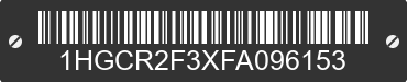 2015 HONDA Accord 1HGCR2F3XFA096153 VIN decoded