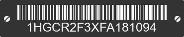 2015 HONDA Accord 1HGCR2F3XFA181094 VIN decoded