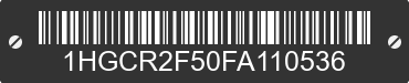 2015 HONDA Accord 1HGCR2F50FA110536 VIN decoded