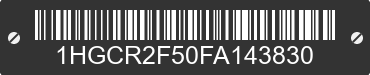 2015 HONDA Accord 1HGCR2F50FA143830 VIN decoded